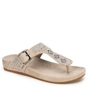 Rhinestone thong sandal size 11